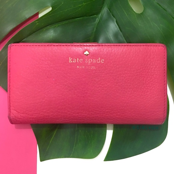 kate spade Handbags - Kate Spade Pink Pebbled Cobble Hill Stacy Wallet